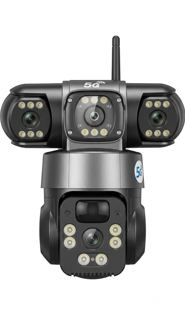 Soltec Pro TZ3 — Advanced 8MP Three-Lens 4G Solar Security Camera